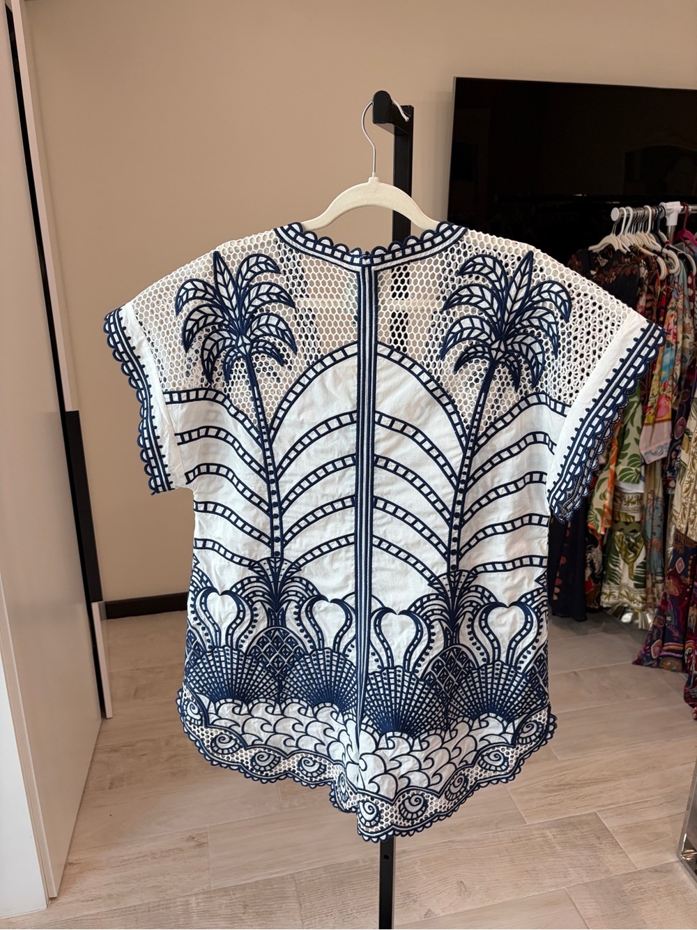 Farm Rio: Blue Richelieu Plunging Neck
Romper - Picture 7 of 9